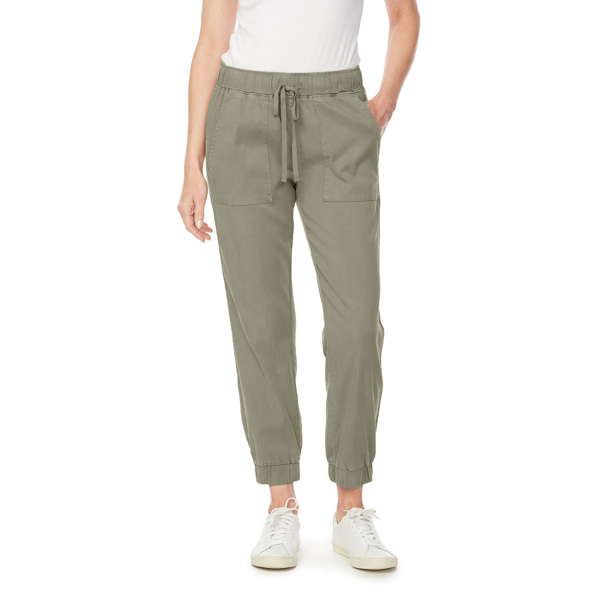 Buffalo Ladies Cargo Tencel Pant in Green