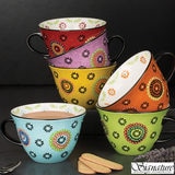 Jumbo Ceramic Mugs, 6 Pack