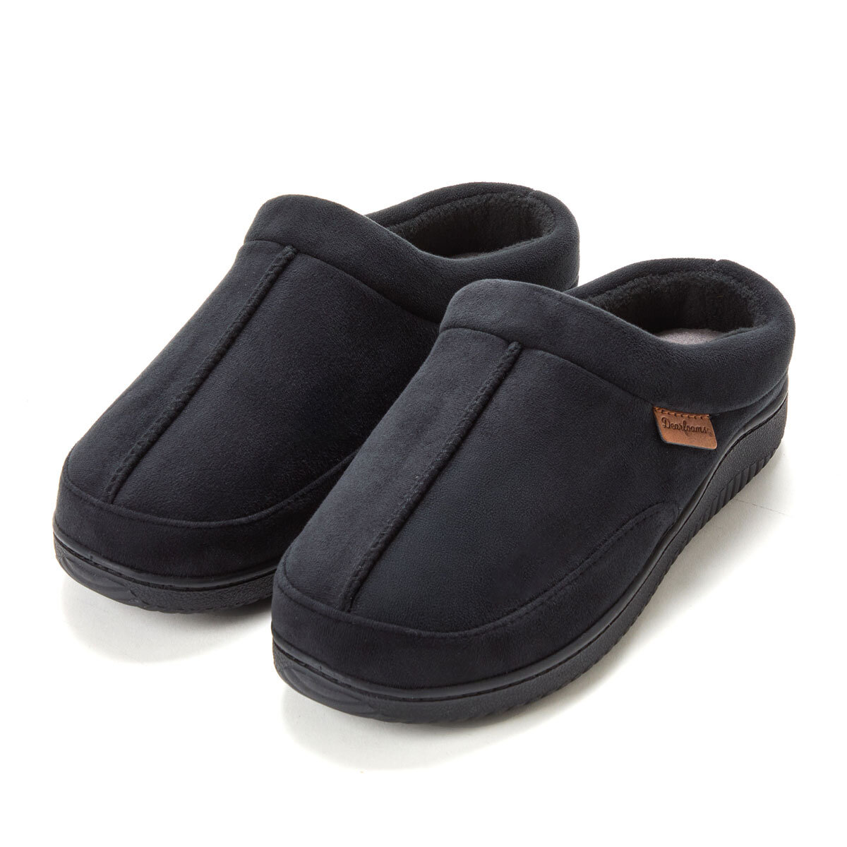 Dearfoam Memory Foam Men's Clog Slippers in Black