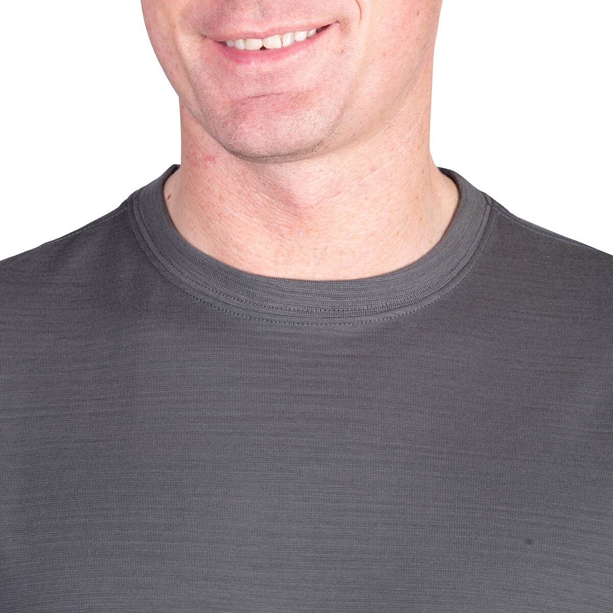 Kirkland Signature Men's Pima Cotton Slub Tee in Grey