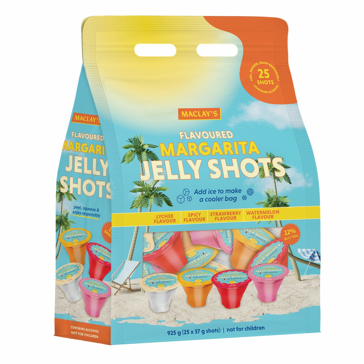 Maclays Margarita Jelly Shots, 25 Pack