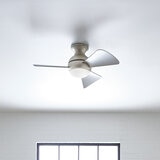 Kichler Sola 3 Blade (86cm) Indoor Ceiling Fan with AC Motor and Remote Control - Nickel Silver Kichler Sola 3 Blade (86cm) Indoor Ceiling Fan with AC Motor and Remote Control - Nickel Silver