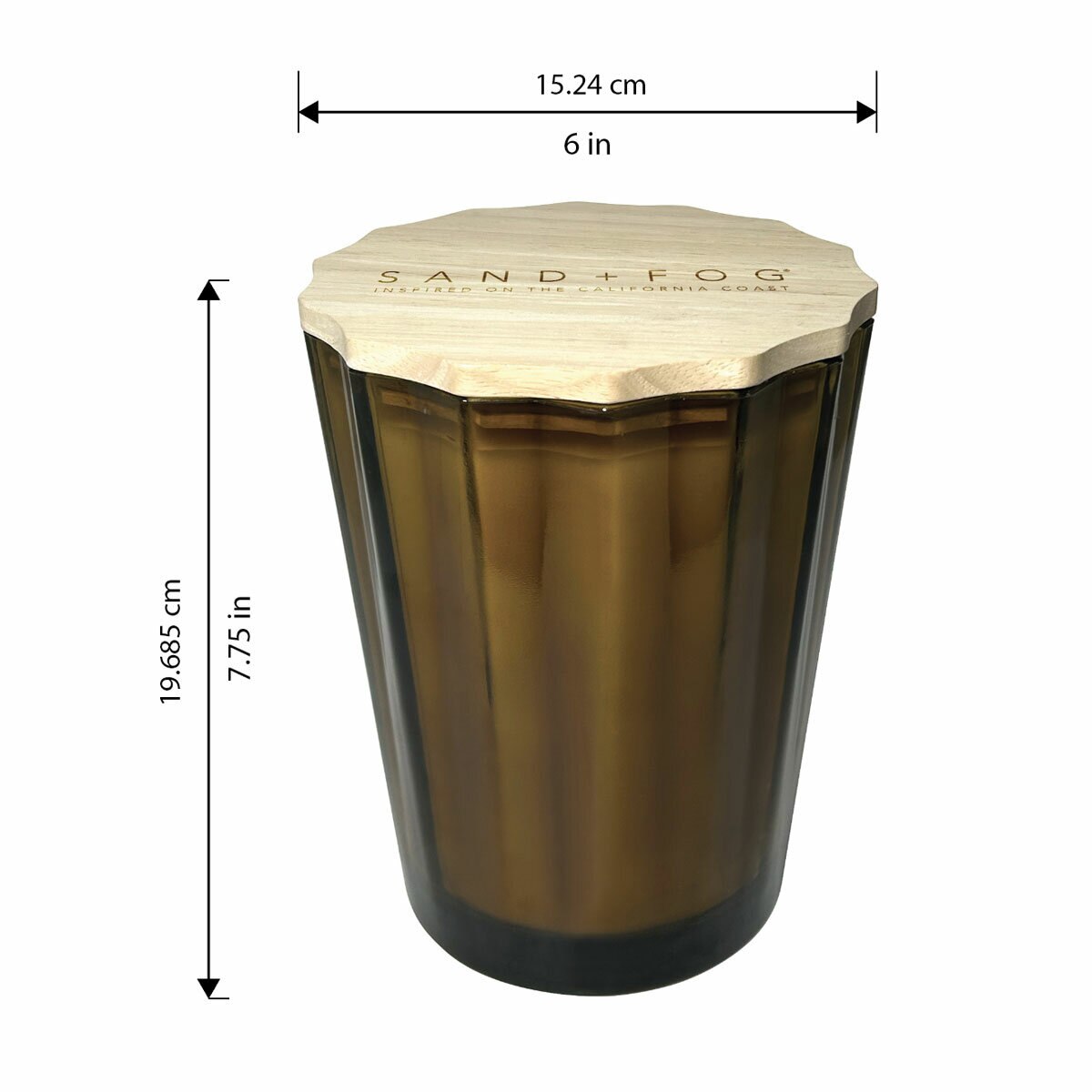 Sand and Fog Scalloped Candle (BROWN)