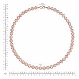 8-8.5mm Cultured Freshwater Pink Pearl Necklace, 18ct Rose Gold