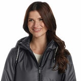 Weatherproof Ladies Long Slicker Jacket in Charcoal