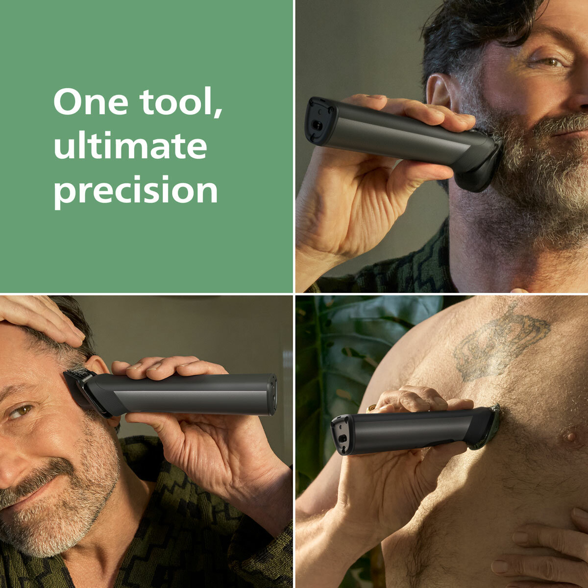 Lifestyle image of models using the groomer Lifestyle image of models using the groomer