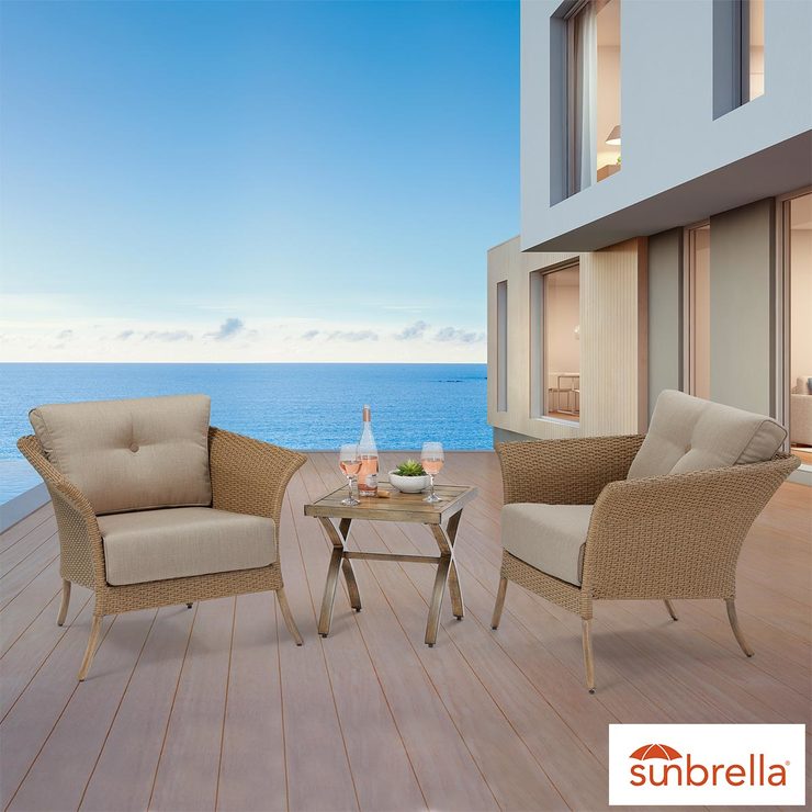 Pacific Casual 3 Piece Denton Bistro Patio Set Costco Uk