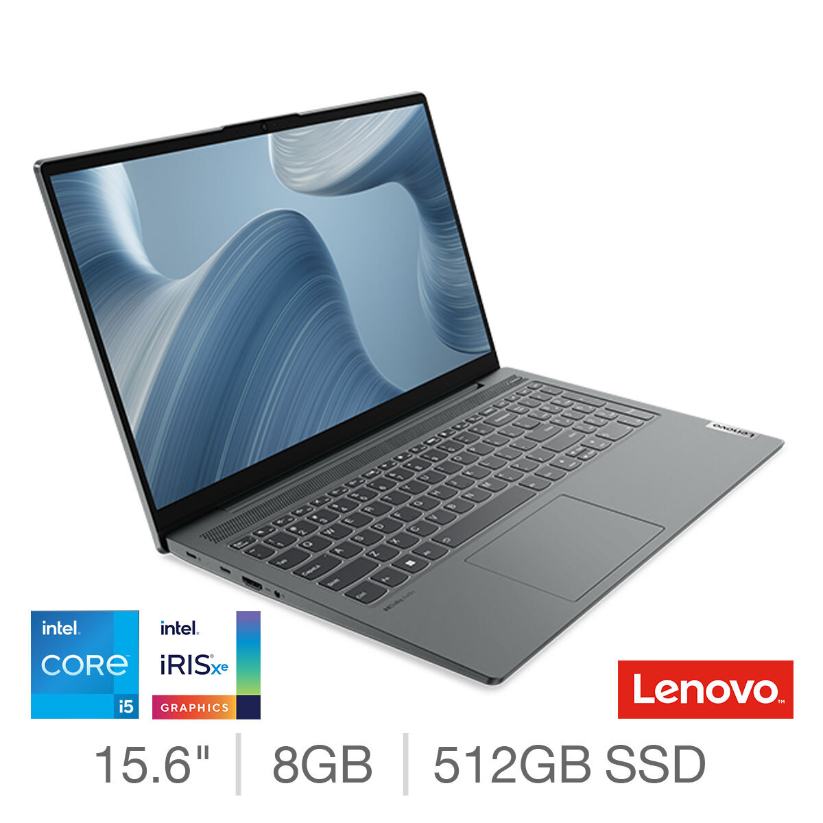 Lenovo IdeaPad 5, Intel Core i5, 8GB RAM, 512GB SSD, 15.6 Inch Laptop, 82SF00F5UK