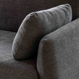 Gallery Oakwood Dark Grey 3 Seater Fabric Sofa