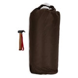 Studio image of the tent in the bag with a mallet