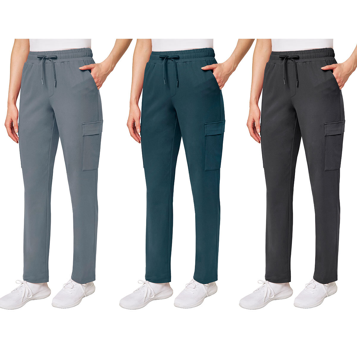 Mondetta Ladies Cargo Pocket Pant in 3 Colours and 4 Sizes