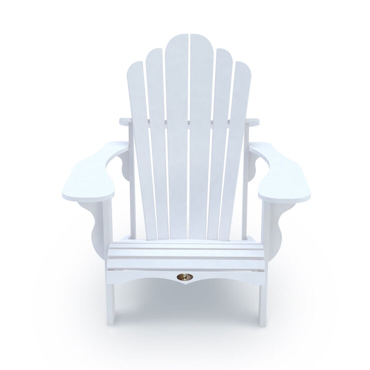 Leisure Line Adirondack Faux Wood Garden Chair in White