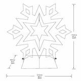 48 Inch Snowflake With Prismatic Star 48 Inch Snowflake With Prismatic Star