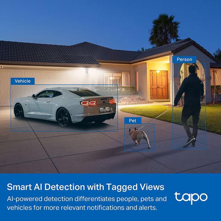 TP-Link Tapo C720 2K 4MP Smart Floodlight Security Camera -2 Pack
