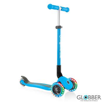 Buy Globber Primo Lights Scooter in Sky Blue 1 Image at Costco.co.uk