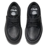 Clarks Kids Lorcam Edge Black Leather Shoes Clarks Kids Lorcam Edge Black Leather Shoes