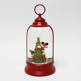 Disney Spinning Lantern with mickey and minnie climbing a christmas tree