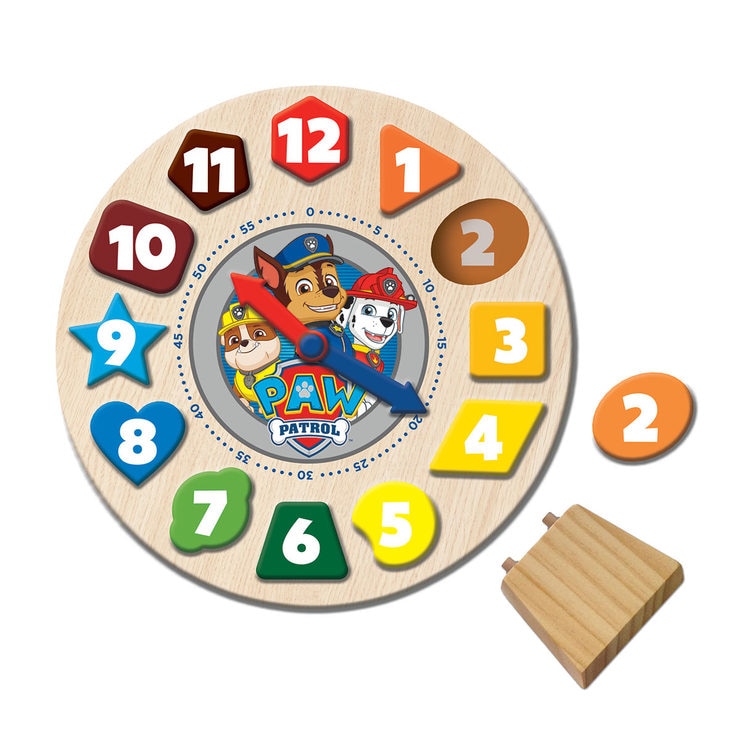 Paw patrol wooden puzzle on white background Paw patrol wooden puzzle on white background
