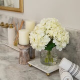 Real Touch Artificial Hydrangea in Vase in White
