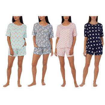 Disney Women's 2 Piece Pyjama Set in 4 Colours and 5 Sizes