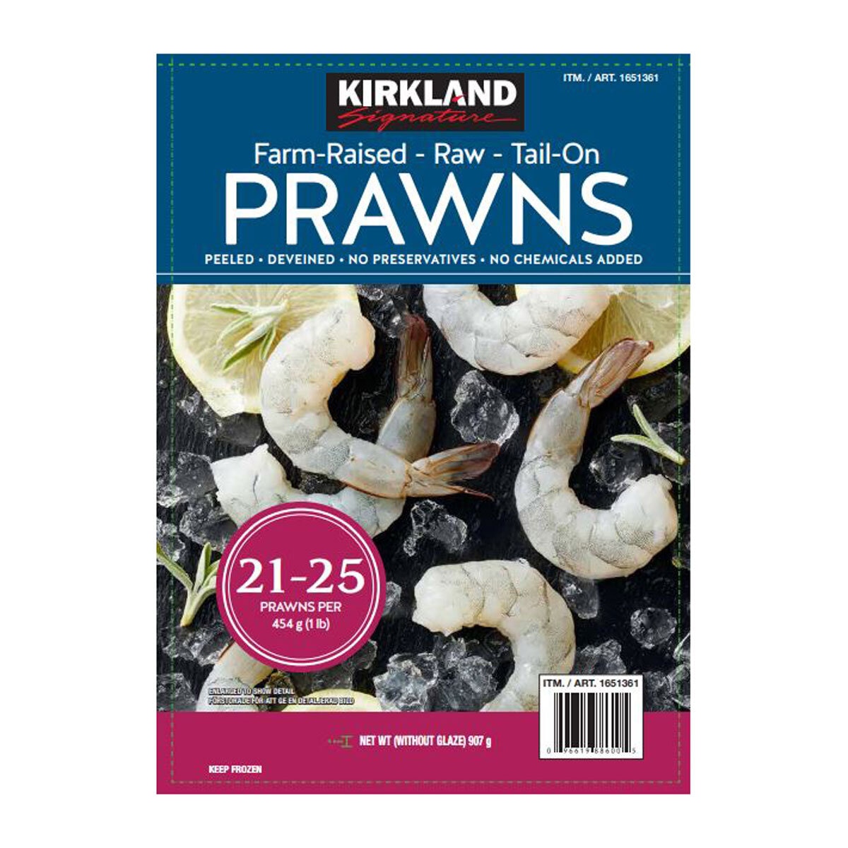 Kirkland Signature Cooked Peeled Prawns, 21/25,  980g