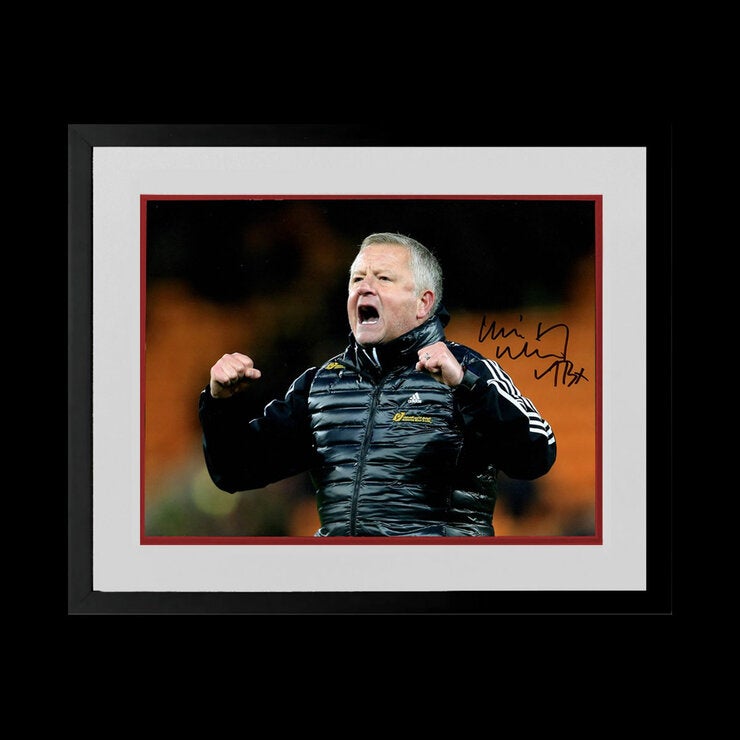 Chris Wilder Signed Sheffield United 16x12 Image Deluxe Mount Frame in 2 Options