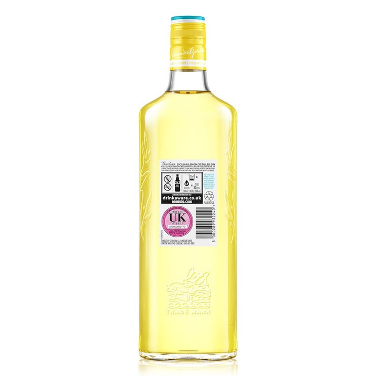 Gordon’s® Sicilian Lemon Gin, 70cl 37.5 ABV 37.5% ABV C6/L186/P30