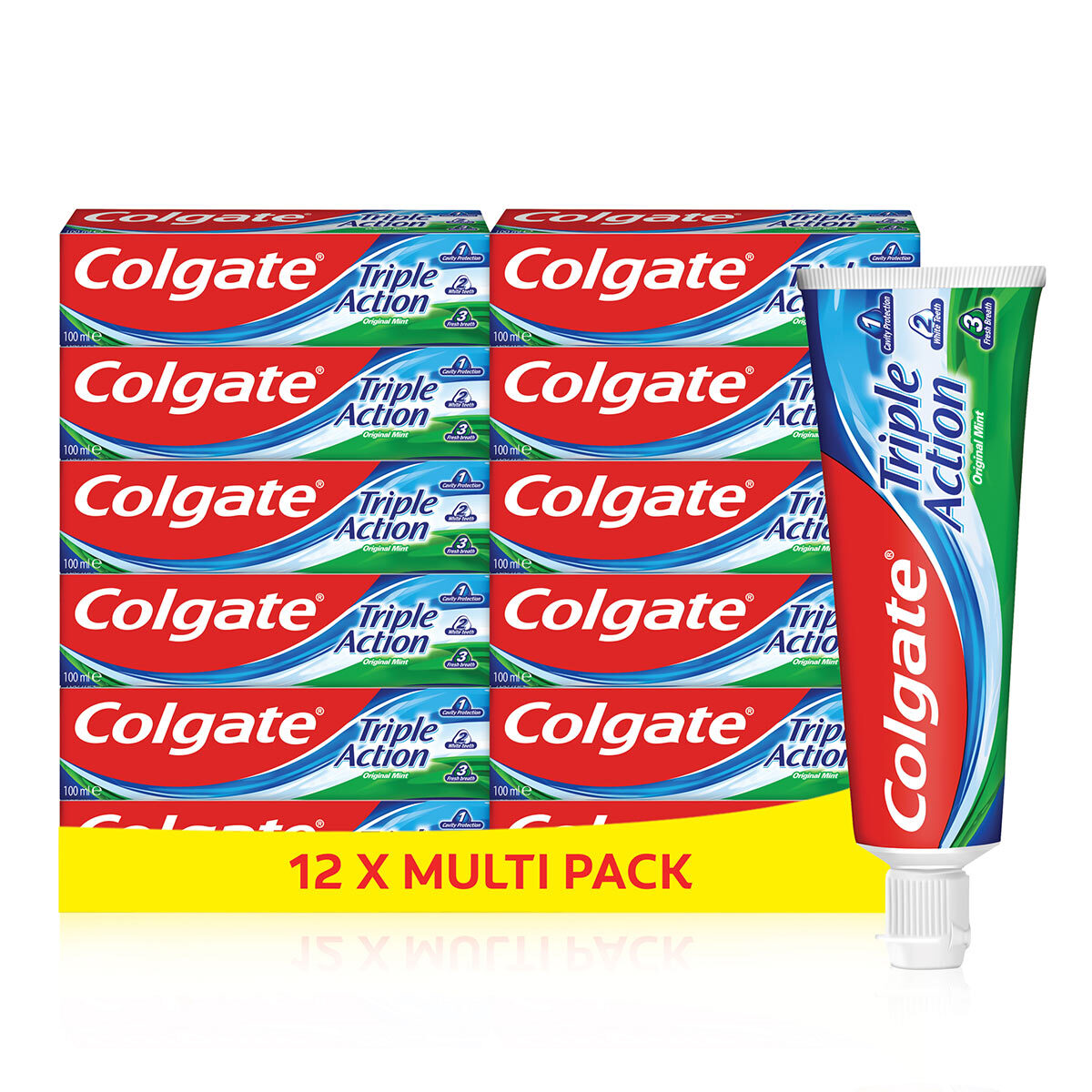 Colgate Triple Action Toothpaste, 12 x 100ml