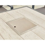 Stone Garden 5 Piece Deep Seating Fire Patio Set in White