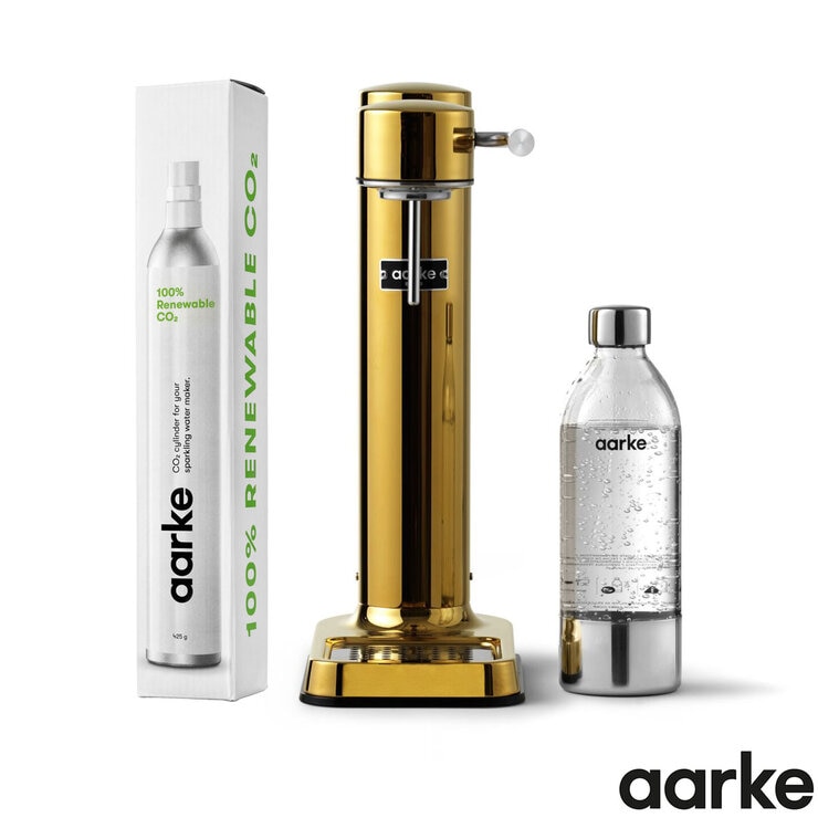Aarke Carbonator 3 in Gold & CO2 Gas Cylinder Bundle Aarke Carbonator 3 in Gold & CO2 Gas Cylinder Bundle