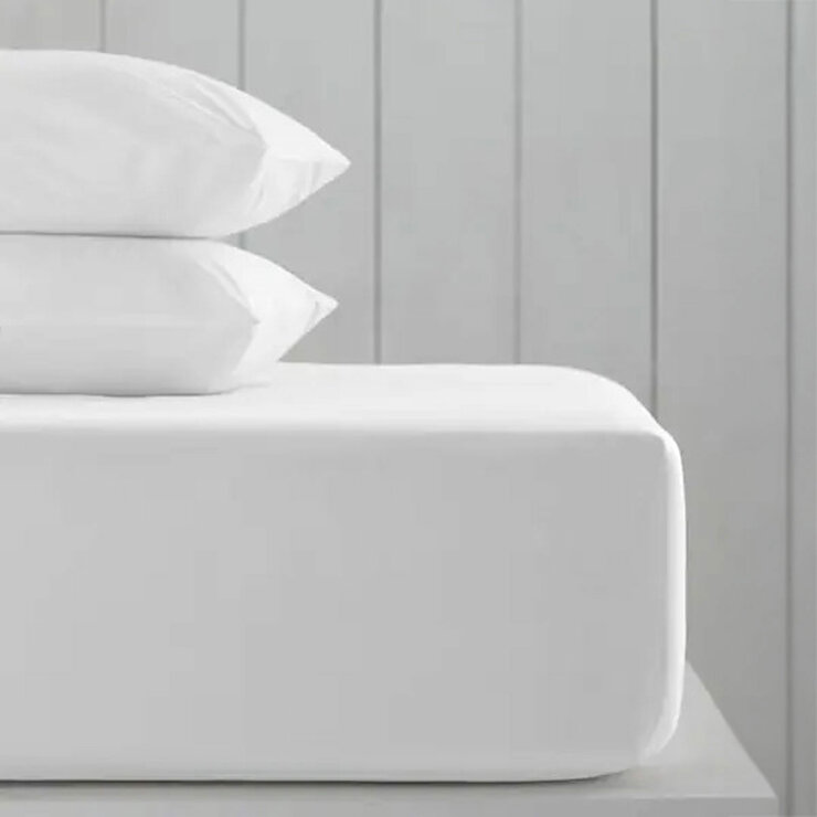 Hotel Signature 300 Thread Count Fitted Sheets 2 Pack, White, Double