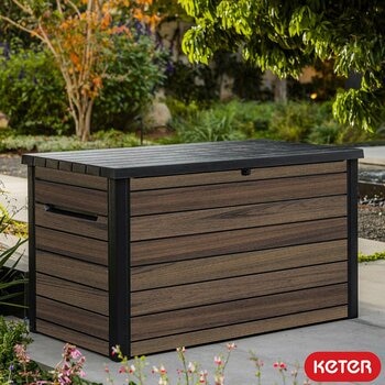Keter Rosewood 870 Litre (230 Gallon) Deck Box with Divider