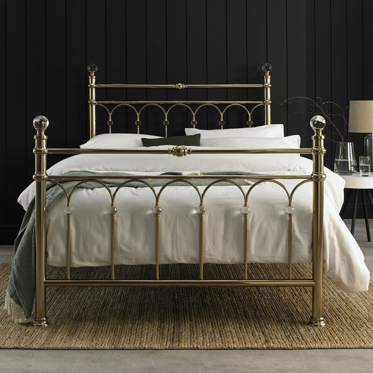 Bentley Cristina Champagne Brass Finish Metal Bed In 3 Sizes Costco Uk