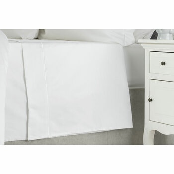 Belledorm Egyptian Cotton 1000 Thread Count White Flat Sheet, in 2 Sizes