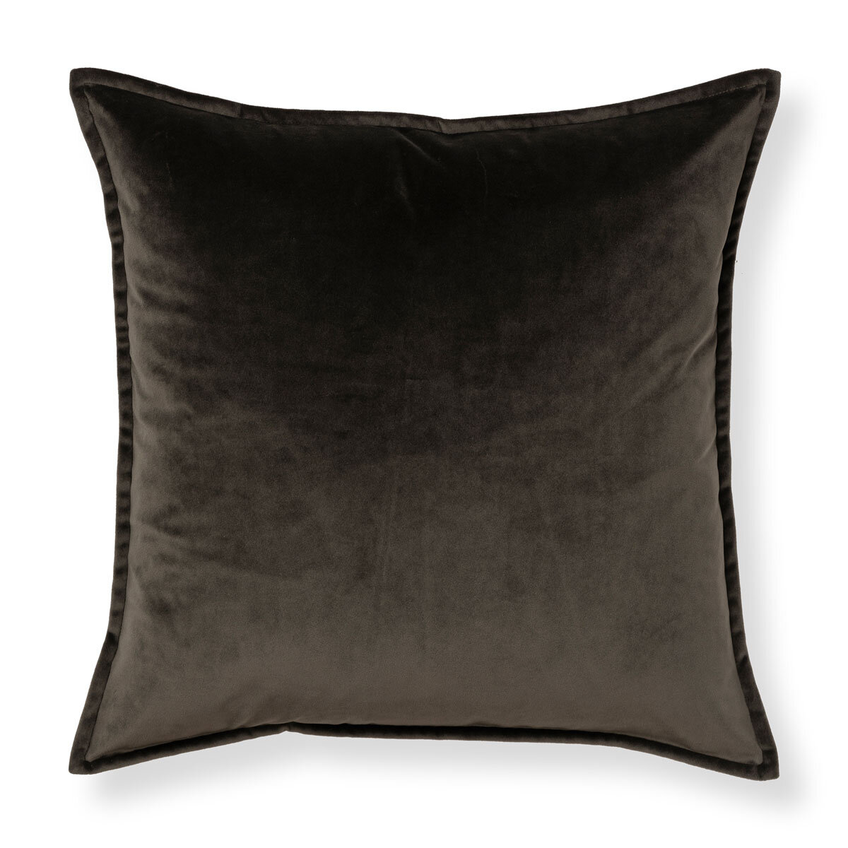 Velvet Feather Filled Deco Cushion 55 x 55 cm, Beluga