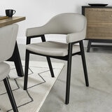 Bentley Designs Camden Peppercorn Grey Leather Armchair, 2 Pack