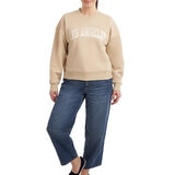 Elle Sport Women's Fleece Cities Crewneck Sweater in Beige