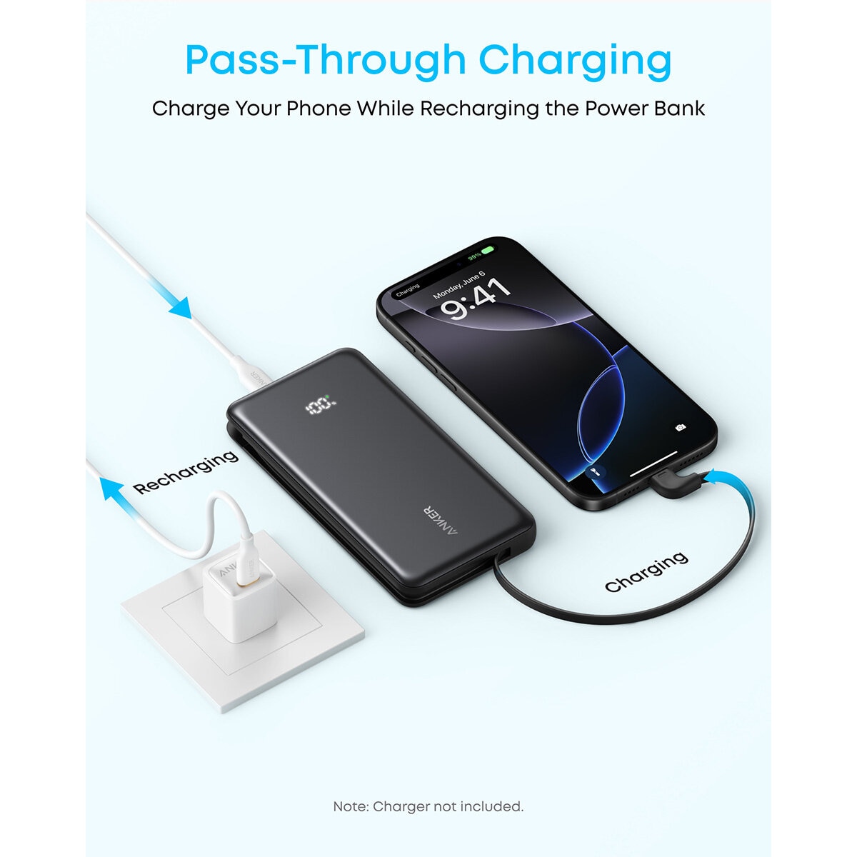 Anker Zolo 10,000mAh Power Bank with Built-in USB-C Cable and Anker Zolo 20,000mAh Power Bank with Built-in USB-C Cable