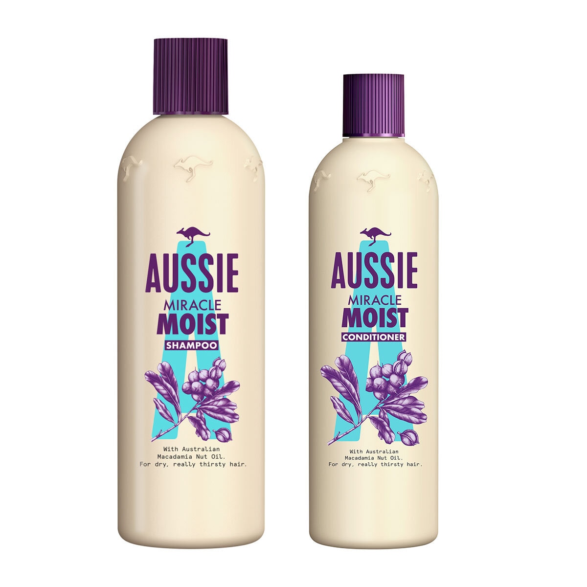 Aussie Miracle Moist Shampoo, 700ml and Conditioner, 490ml