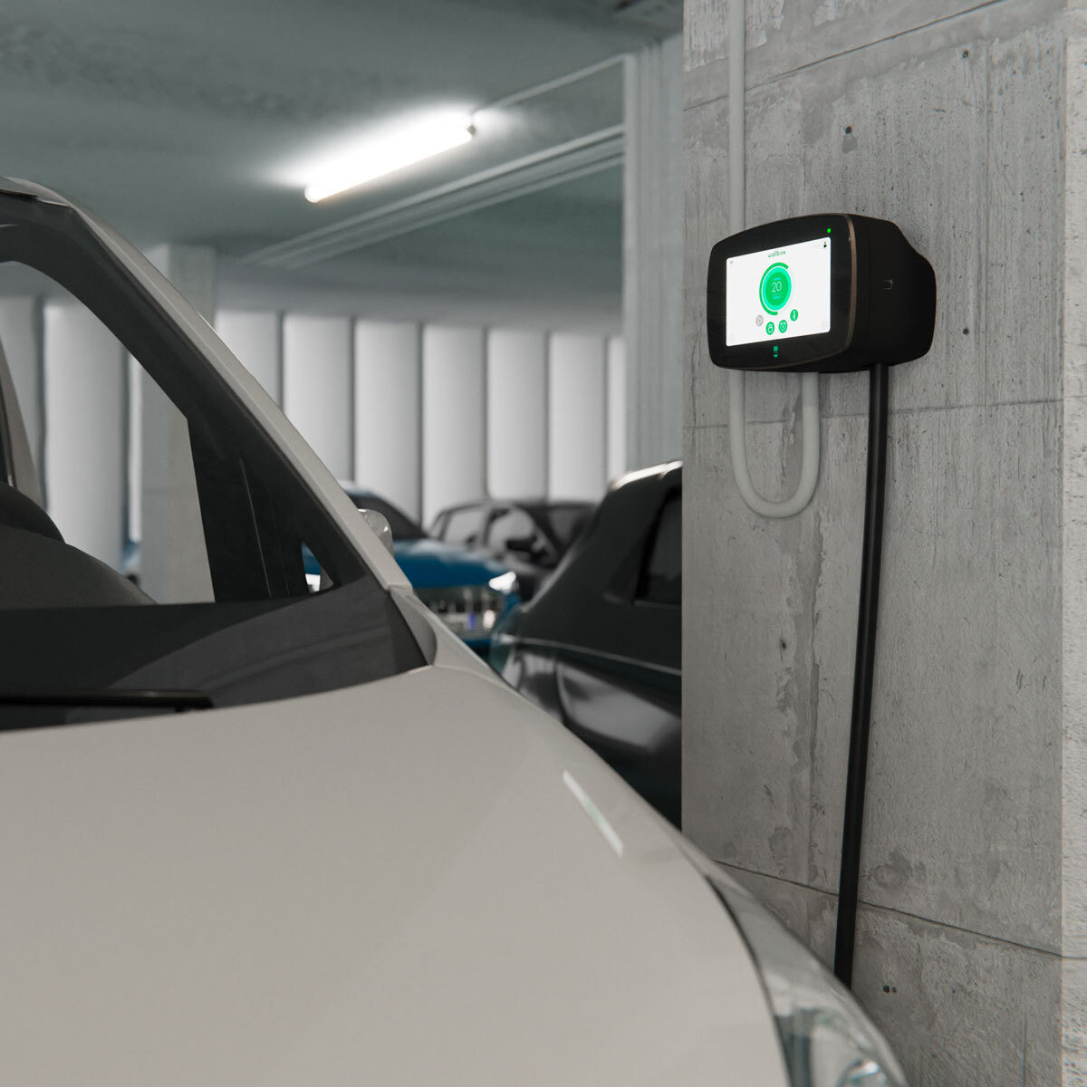 Wallbox Commander 22kW EV Charger with Type 2 Cable (5m), Powerboost