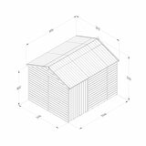Forest Garden Timberdale 10ft x 8ft 3" (3 x 2.5m) Tongue & Groove Wooden Storage Shed Forest Garden Timberdale 10ft x 8ft 3" (3 x 2.5m) Tongue & Groove Wooden Storage Shed