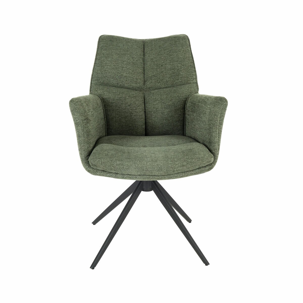 Indus Valley Capri Ceramic Extending Dining Table + 6 Green Chairs, Seats 6-8