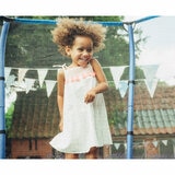 Lifestyle image of a child jumping on the trampoline