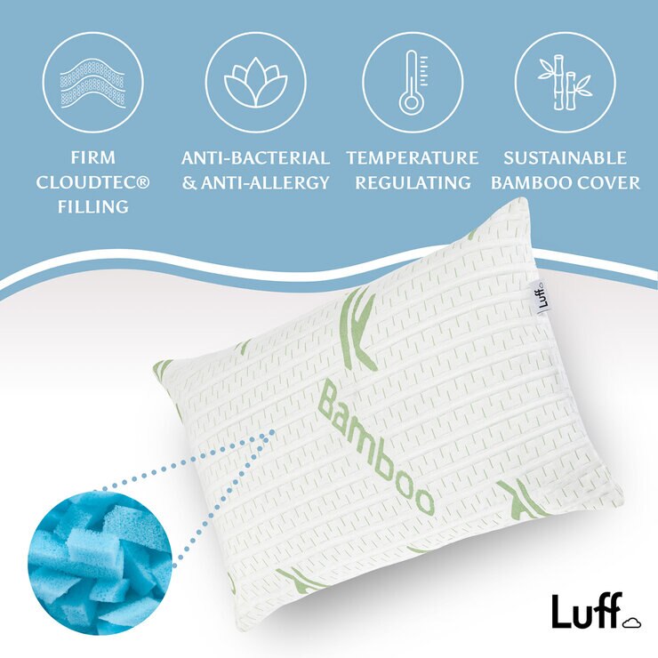 Luff Cambridge Bamboo Memory Foam Pillow