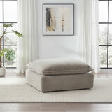 Aiden & Ivy Sereen Beige Fabric Ottoman