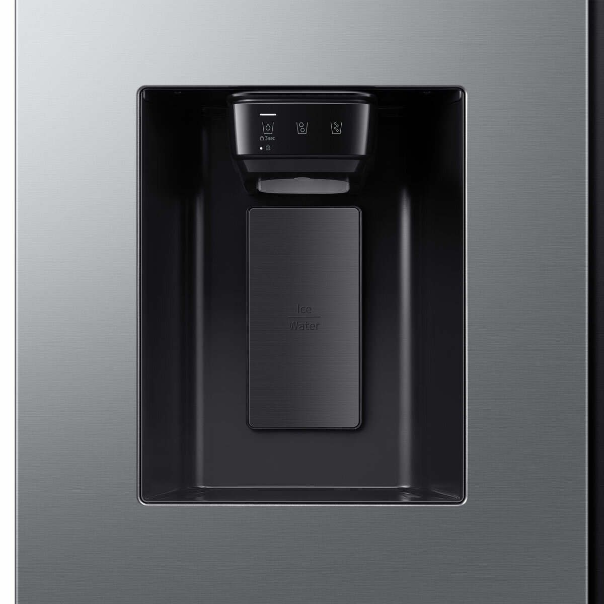 Samsung Series 6, SpaceMax RS70F64KETEU 640L Side by Side Fridge Freezer, E Rated in Silver