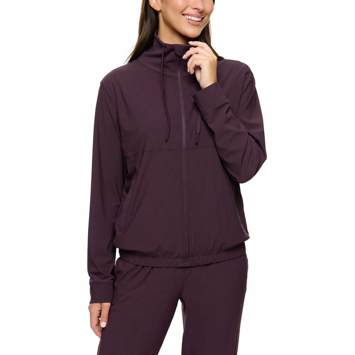 Kirkland Signature Women's Full Zip Active Jacket in Purple
