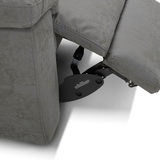 Reclining mechanism of Kuka Grey Fabric Reclining 3 Seater Sofa