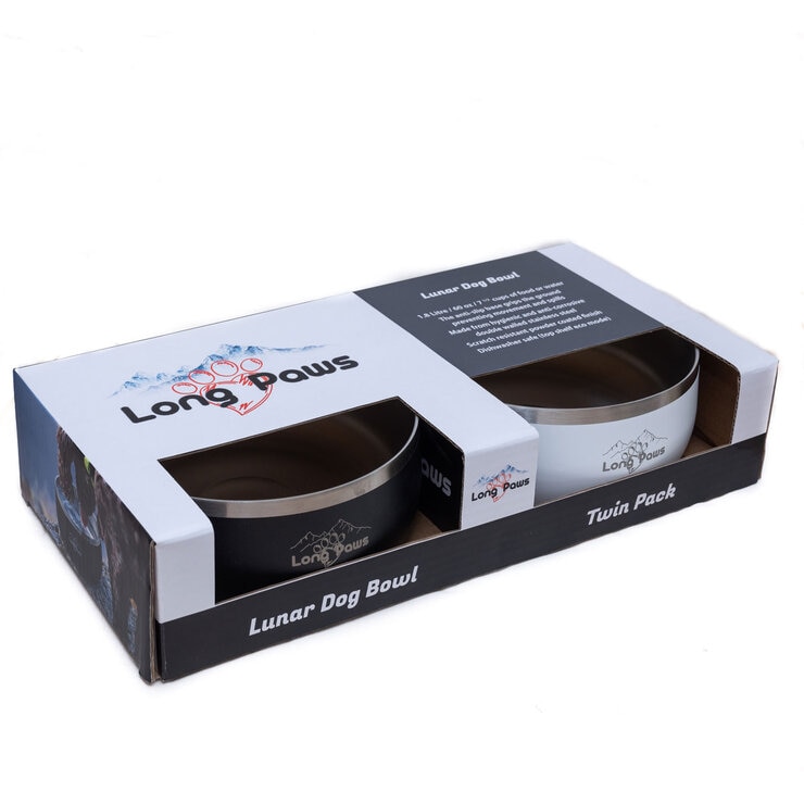 Long Paws Lunar Dog Bowls 1.8L, 2 Pack Long Paws Lunar Dog Bowls 1.8L, 2 Pack