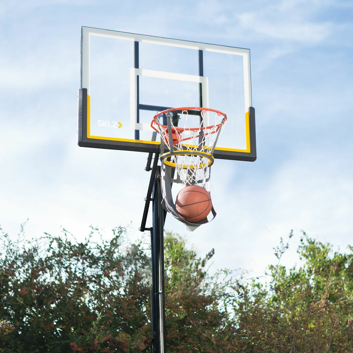 Lifestyle image of a a basketball going down the chute Lifestyle image of a a basketball going down the chute